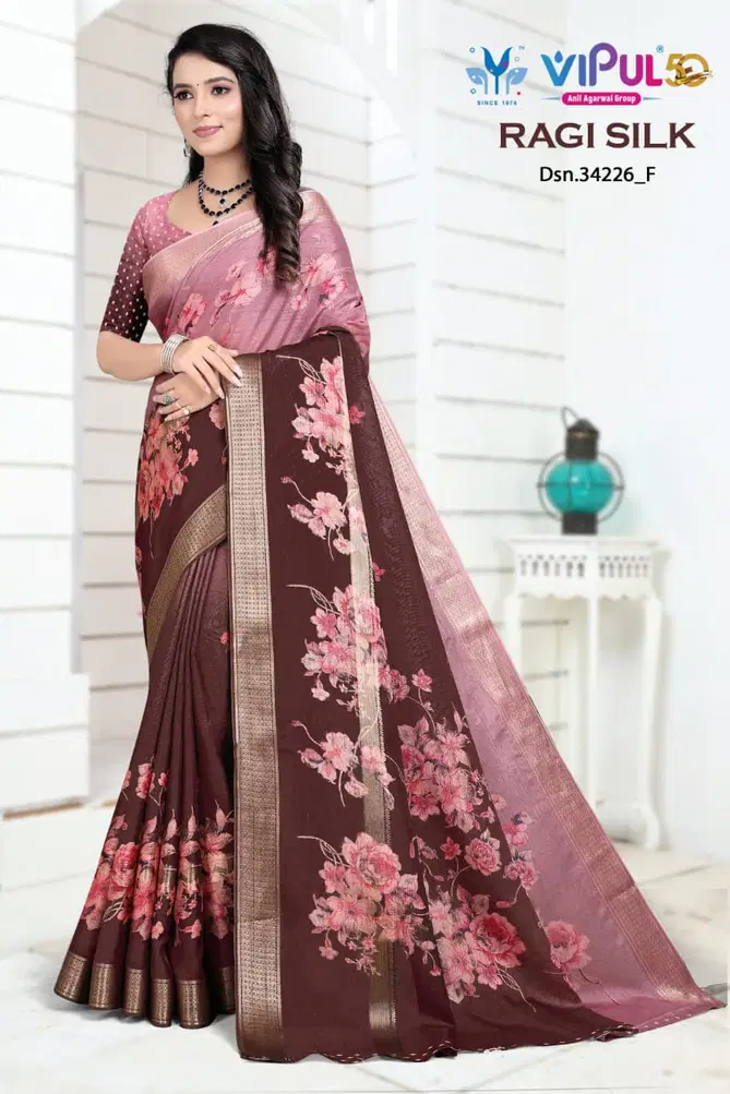 Ragi Silk 34226 By Vipul Fancy Daily Wear Saree Suppliers In India